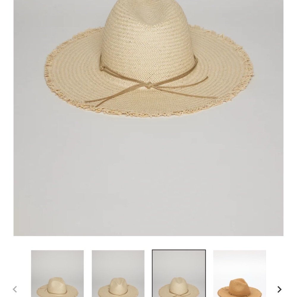 Hat Attack Tan Straw Hat with Fringe